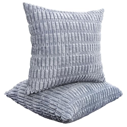 JMGBird Fall Decor Throw Pillows for Couch Pillows with Inserts Included - color: Blue-gray, size: 18" x 18" (Pack of 2)