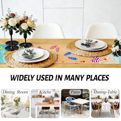 Summer Beach Table Runner, Flip Flops Seaside Themed Birthday Decoration - color: Summer Beach