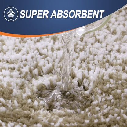 OLANLY Small Bathroom Rugs 24x16, Extra Soft Absorbent Microfiber Bath Rugs - color: Coffee, size: 24" X 16"