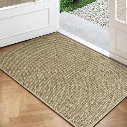 Indoor Door mat 36"x60", Dirt Trapper Door Mat, Non-Slip Washable Entrance Mat, Dirt Resistant and Absorbent Welcome Mat,Low-Profile Doormat for Entryways, Front Doors, and Indoor Entrances, Brown - color: Brown, size: 36"x60"