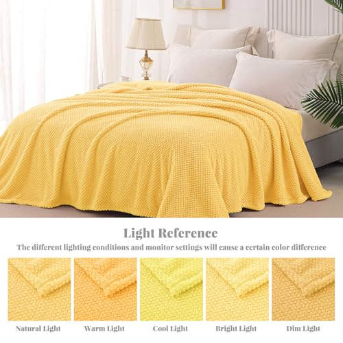 Whale Flotilla Extra Large Soft Fleece Throw Blanket for Couch - color: Yellow, size: Throw(50x70 In)