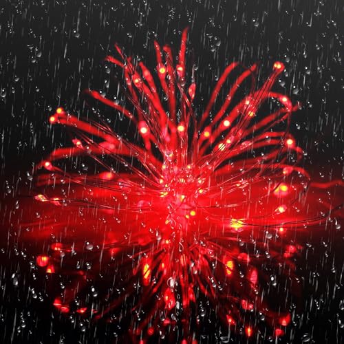 Joomer Solar Fairy Lights, 2-Pack Total 80FT 240LED String Lights, Red - color: Red, size: 2*120LED