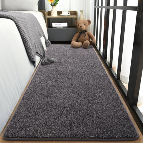 Keeko 2x8 Area Rugs for Living Room,Soft Washable Memory Foam Bedroom Rug - color: Darkgrey, size: 2' X 8' (Rectangular)