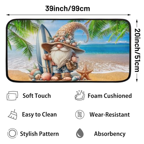Gnome Beach Kitchen Rug Non-Slip Indoor Carpet Absorbent Welcome Mat - color: A:a-3