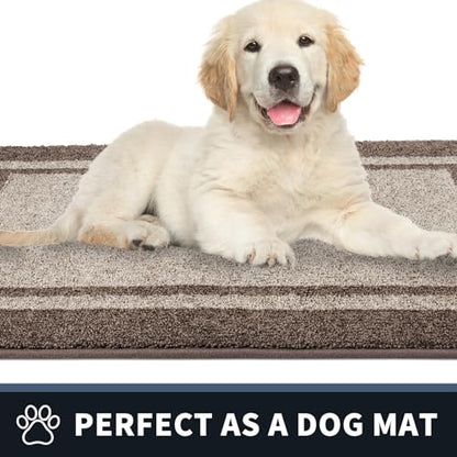 PURRUGS Hallway Runner Rug, 24" x 70", Beige & Grayish Brown - color: Beige & Grayish Brown, size: 24" X 70"