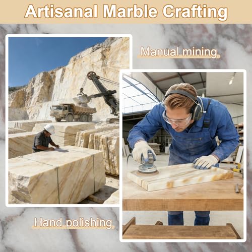 100% Marble Vanity Tray for Bathroom Counter, Kitchen, Coffee 11.8" - color: Calacatta Glod