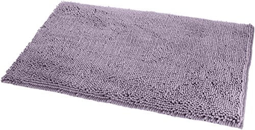 Amazon Basics Non-Slip Microfiber Absorbent Plush Shag Bathroom Rug Mat, Machine Washable, 21" x 34", Lavender - color: Lavender, size: 1'9" x 2'10" (Rectangular)