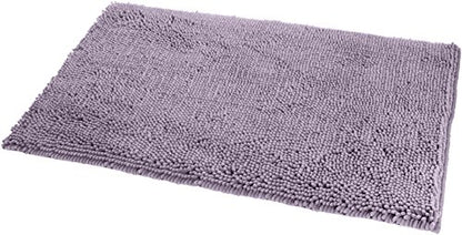 Amazon Basics Non-Slip Microfiber Absorbent Plush Shag Bathroom Rug Mat, Machine Washable, 21" x 34", Lavender - color: Lavender, size: 1'9" x 2'10" (Rectangular)