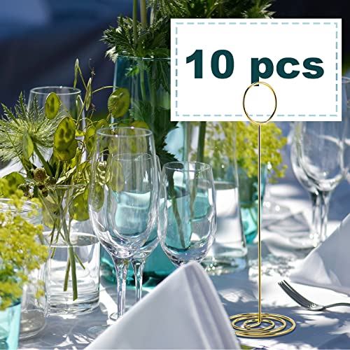 Table Number Holders, 10PCS Place Card Holder, Photo Holder (8.7" Gold) - color: Gold, size: Extra Large