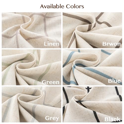 THREE GIRLS Pinch Pleated Plaid Curtains Blackout Linen Gingham Blue Curtains for Living Room,Bedroom Checkered 90 Inches Long Double Layer 2 Panels Set Luxury and Modern Printed Design Darkening - color: Blue, size: 40"W x 90"L (Pack of 2)