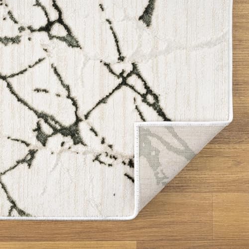 LUXE WEAVERS Modern Abstract Non-Shedding Area Rug Green 2x3 - color: Green, size: 2' x 3' (Rectangular)