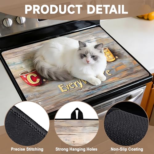 Versatile Stove Guard Mat for Electric Stoves - All-in-One Heat-Resistant Protector Mat, Non-Slip Kitchen Counter Mat 28''x20'' - color: G254301