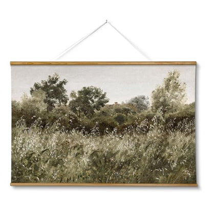 ARPEOTCY Extra Large Framed Wall Art, Retro Meadow Landscape Print,36x54In - color: Tall Grass