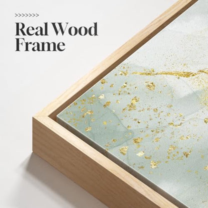 Framed Sage Green Abstract Wall Art for Bedroom, 3 Piece Set, Each 16x24 In - color: Glitter, size: 16" W x 24" H x 3pcs