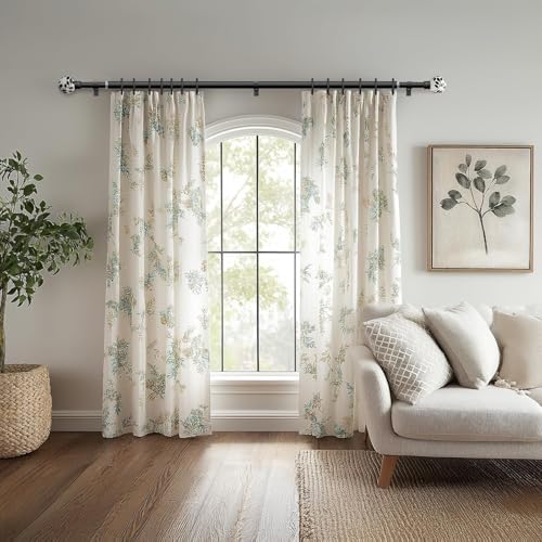 Ceramic Black Curtain Rods 2 Pack for Windows 16 to 88 Inches - color: Ceramic Black, size: 16"-88"|2 Pack