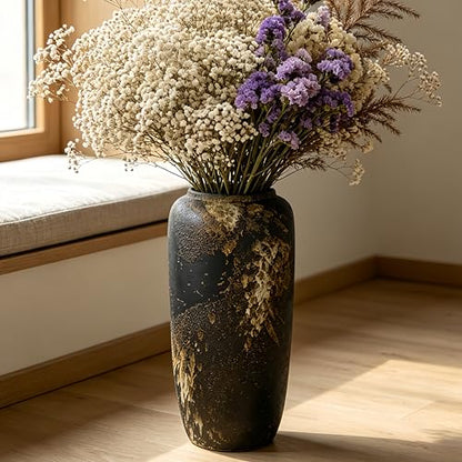 Rustic Ceramic Floor Vase, 15.7 Inch, Clay Farmhouse Decor - size: 15.7 Inch
