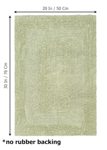 COTTON CRAFT Bath Rugs - 2 Pack Large 20x30 Soft Plush Bath Mats - Sage - color: Sage, size: 20x30 Inches