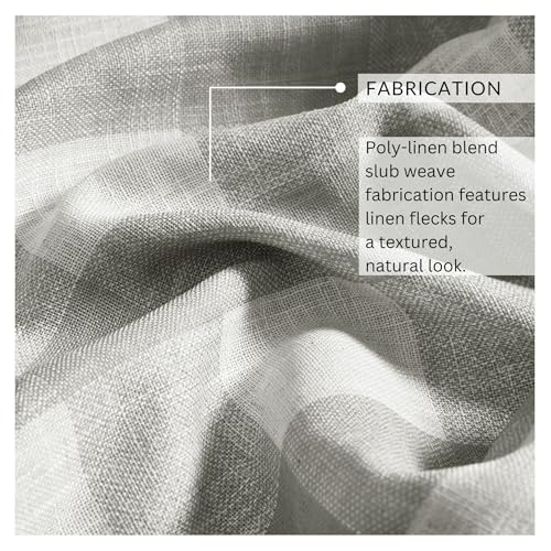 Grainger Buffalo Check Blackout Window Curtain, Gray - 52" W x 84" L - color: Grey, size: 52"W x 84"L (Pack of 1)