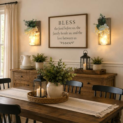 Rustic Mason Jar Wall Sconces Set of 2, Large Jacobean - color: 11.8"H Jacobean + Rose