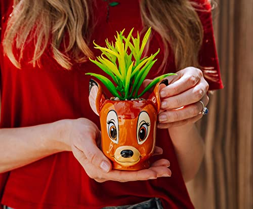 Disney Bambi 5-Inch Ceramic Mini Planter with Artificial Succulent - color: Bambi