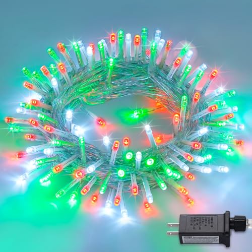 JMEXSUSS Connectable Red White and Green Christmas Lights - color: Red White Green, size: 100 LED
