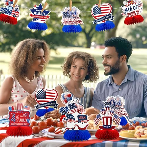 4th of July Decorations, 10PCS Patriotic Centerpiece for Table - style: 4th of July Style