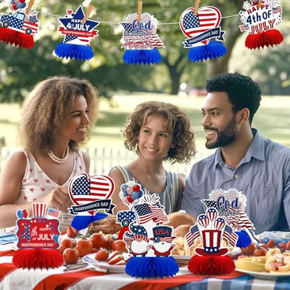 4th of July Decorations, 10PCS Patriotic Centerpiece for Table - style: 4th of July Style