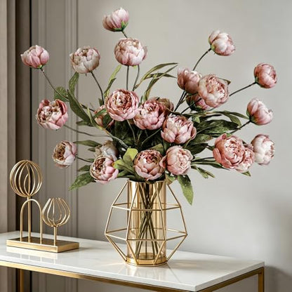 6Pcs Viral Peony Artificial Flowers for Vase - color: Pink, size: 6Pcs