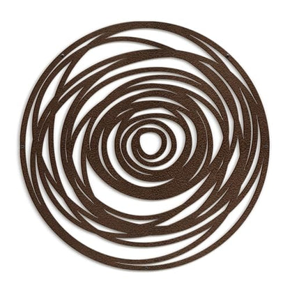 SIGNLEADER Metal Wall Art Decor Abstract Geometric Circles Minimalist Modern Abstract Wall Sculpture Hangings Home Decoration for Living Room, Bedroom, Bathroom, Kitchen, Outdoor - 18" Bronze