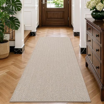 LUMI Ultra Thin Runner Rug for Hallway 2'4"x8', Entryway Rug, Beige - color: Beige, size: 2'4" x 8' (28"x96")