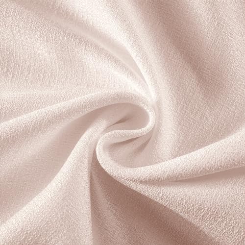 Melodieux Light Pink Semi Sheer Curtain Valance for Kitchen Cafe Small Windows Linen Rustic Rod Pocket Valance, 52 by 18 Inch, 1 Panel - color: Light Pink, size: 52"W x 18"L (Pack of 1)