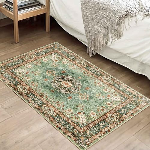 Small Rugs 2x3 Boho,Green Rug for Entryway Bathroom Bedroom - color: Green, size: 2'x3'