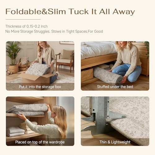 2x3 Beige Neutral Entryway Area Rug - color: Floral | Beige, size: 2' x 3' (Rectangular)