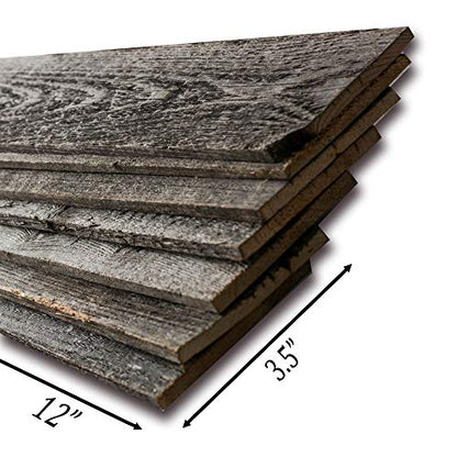 Rockin' Wood Peel & Stick Rustic Reclaimed Barn Wood Paneling, Real Wood, Rustic Wall Planks - Easy Installation (3 Square FEET) - size: 3 Square Feet