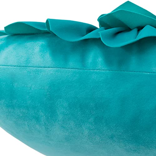 OiseauVoler Decorative 3D Flower Throw Pillow Covers 18 x 18 Inch Teal - color: Teal