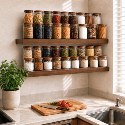 RICHER HOUSE 12 Inch Deep Floating Shelves, 36 Inch Long Wall Shelf, Walnut - color: Walnut, size: 36in