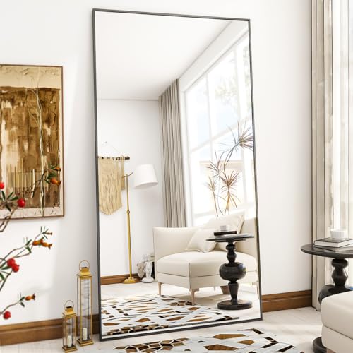 VooBang Large Full Length Mirror 78" x 35" - Shatterproof Black - color: Black, size: 78"L x 35"W