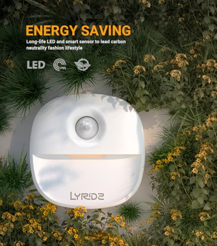 Lyridz Plug in Night Light with Motion Sensor and Dusk to Dawn Sensor, Dimmable Warm Nightlight with 1-50lm Adjustable Brightness Indoor for Bedroom, Bathroom, Stairs, Hallway, 4 Pack
