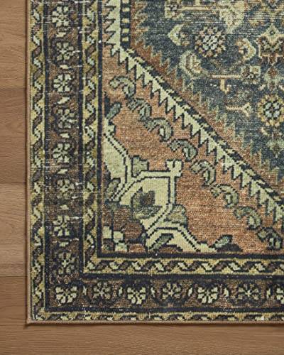 Loloi Magnolia Home Banks Denim/Clay 2'-3" x 3'-9" Accent Rug - color: Denim / Clay, size: 2'3" x 3'9" (Rectangular)