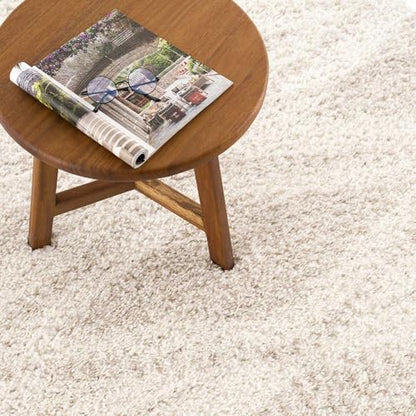 Hauteloom Winnebago Living Room, Bedroom Area Rug - Bohemian, Transitional - Plush Pile - Light Beige, Cream - 4'3" x 5'7" - color: Light Beige, Cream / Galaxy Shag, size: 4'3" x 5'7" (Rectangular)