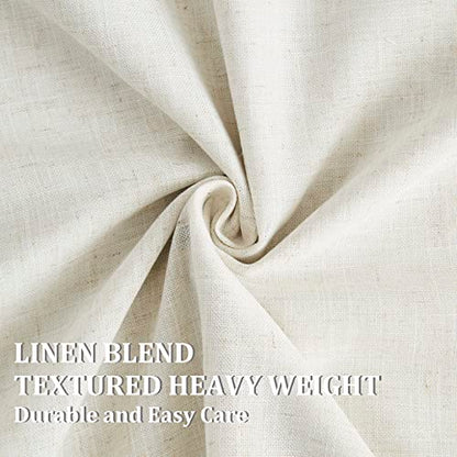 Vision Home Natural Pinch Pleated Full Blackout Curtains Linen Blended Room Darkening Window Curtains 72 inch for Living Room Bedroom Thermal Insulated Pinch Pleat Drapes with Hooks 2 Panel 40"Wx72"L - color: Natural, size: 40"W x 72"L (Pack of 2)