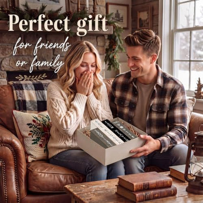 Rustic 4Pcs Winter Wooden Decor,Farmhouse Christmas Snowflake Book for Home - style: Snowflake