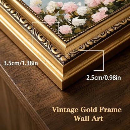 Gold Framed Jesus Shepherd Wall Art Jesus Leaves the 99 Sheep 16x24in - color: Gold Framed-06, size: 24"L x 16"W