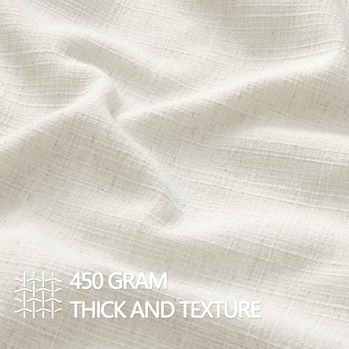 MIULEE Thick Textured Lumbar Throw Pillow Covers 20x12 Inch Natural Beige - color: Natural Beige, size: 20" x 12" (Pack of 2)