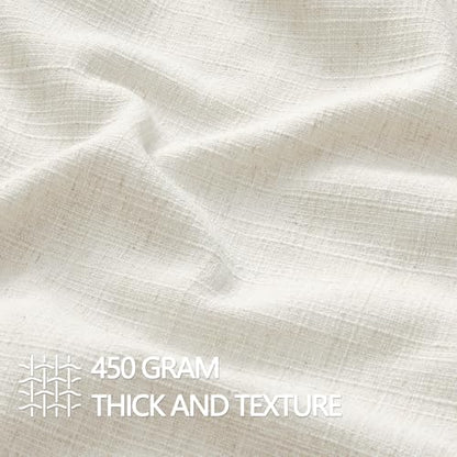 MIULEE Thick Textured Lumbar Throw Pillow Covers 20x12 Inch Natural Beige - color: Natural Beige, size: 20" x 12" (Pack of 2)