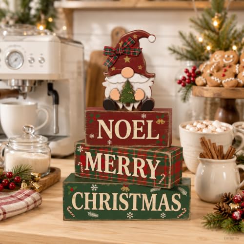 Christmas Decorations Indoor, 4pcs Christmas Plaid Gnomes Home Decor - style: Plaid Gnome