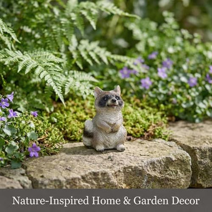 The Bridge Collection Woodland Animal Figurines – Forest Critter (Raccoon) - color: Raccoon