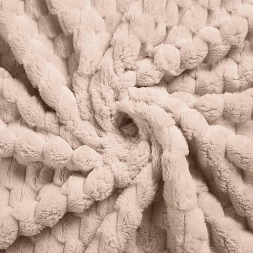 Excervent Hexagon Jacquard Throw Blanket for Bed, 60x80 Inches, Camel - color: Camel, size: 60"x80"