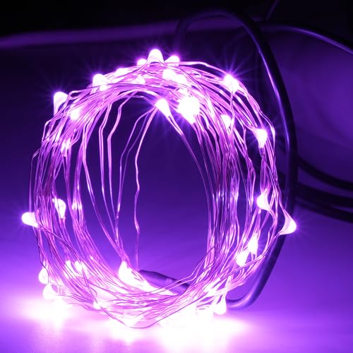 Karlling USB Plug in Fairy Lights,50 LED 16Ft Starry String Lights, USB Powered Romantic Lights for Valentine's Day, Bedroom, Wedding, Party(2Pack,Pink) - color: Pink, size: 50 Leds(2 Pack)