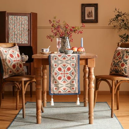 Patdrea Designer French Elegant Linen Table Runner,12"X71"-Puno B - color: Puno B Linen, size: 12"*71"